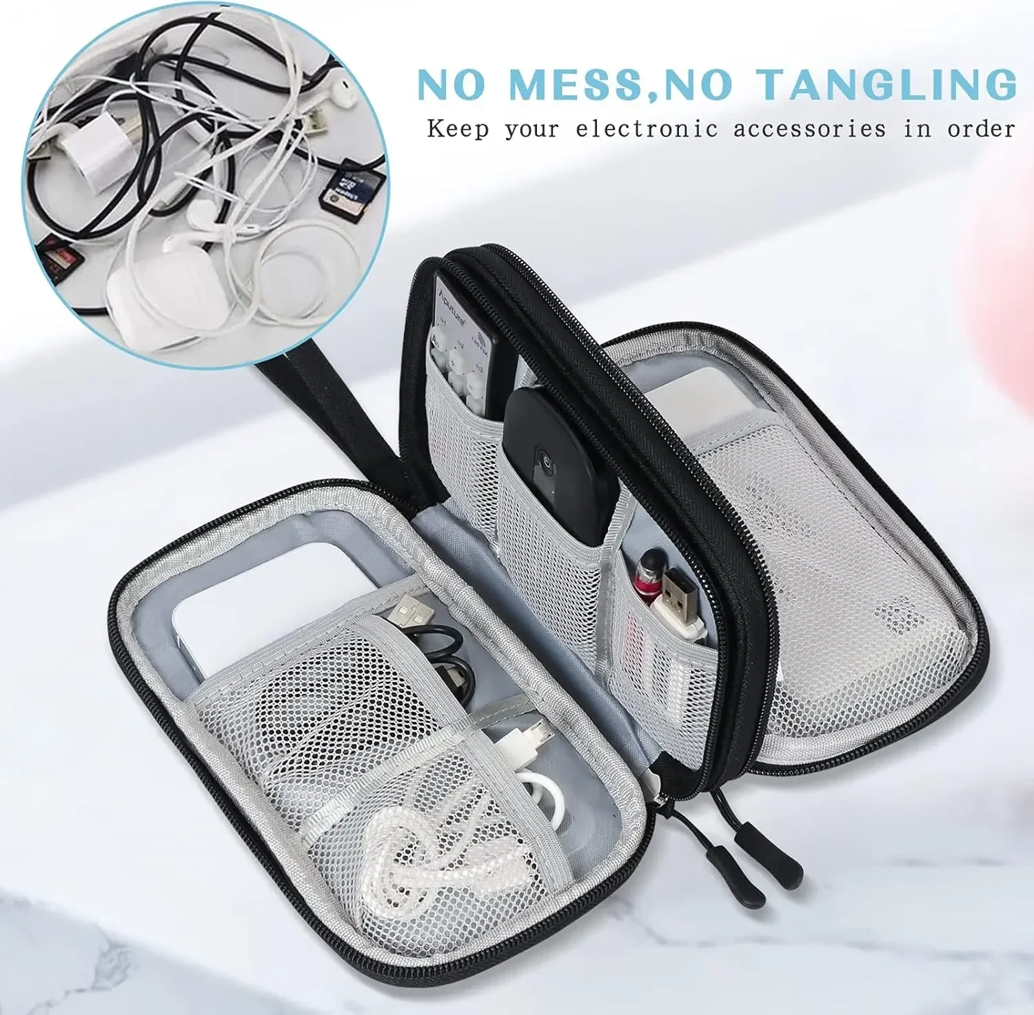 Дорожная сумка для кабелей, по – обзор и цена Travel Accessories Organizer Bag